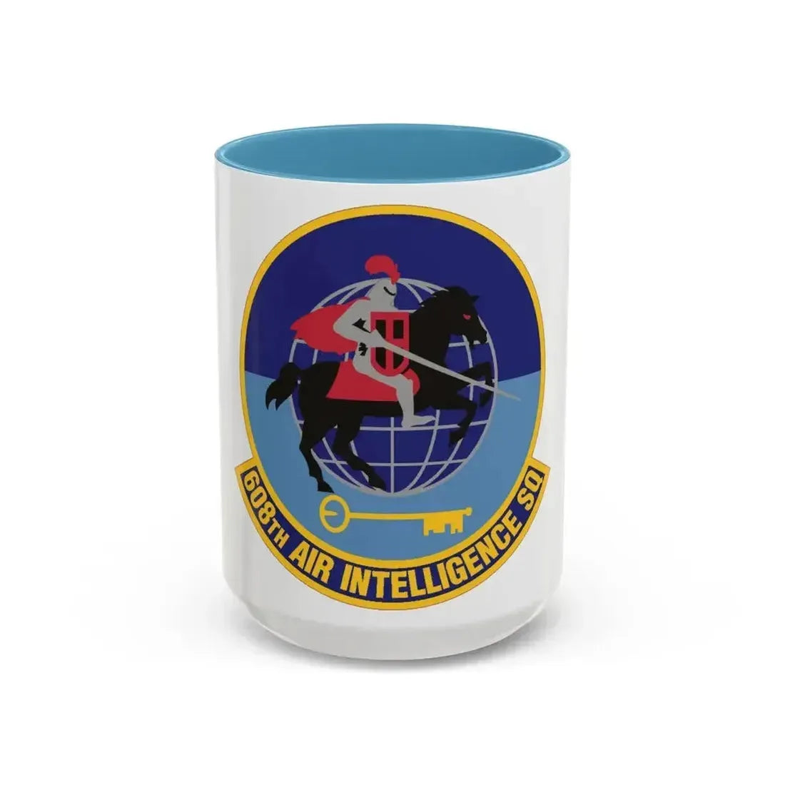 608th Air Intelligence Squadron (U.S. Air Force) Accent Coffee Mug 15oz Light Blue - Go Mug Yourself