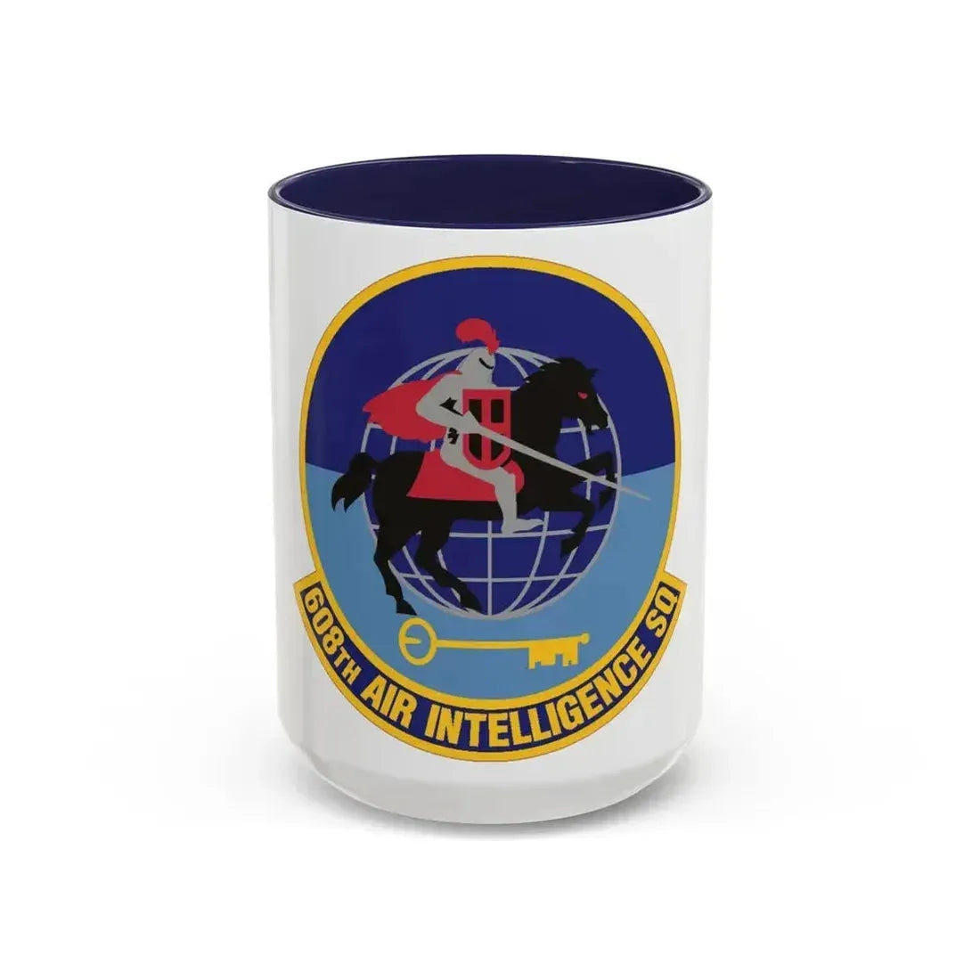 608th Air Intelligence Squadron (U.S. Air Force) Accent Coffee Mug 15oz Navy - Go Mug Yourself