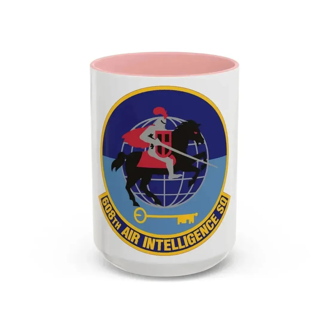 608th Air Intelligence Squadron (U.S. Air Force) Accent Coffee Mug 15oz Pink - Go Mug Yourself