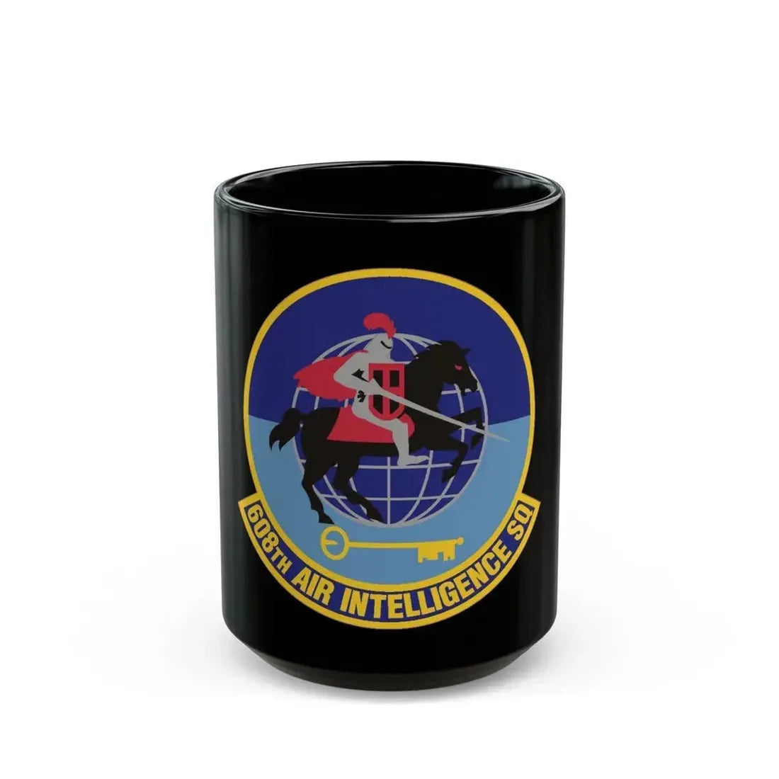 608th Air Intelligence Squadron (U.S. Air Force) Black Coffee Mug 15oz - Go Mug Yourself