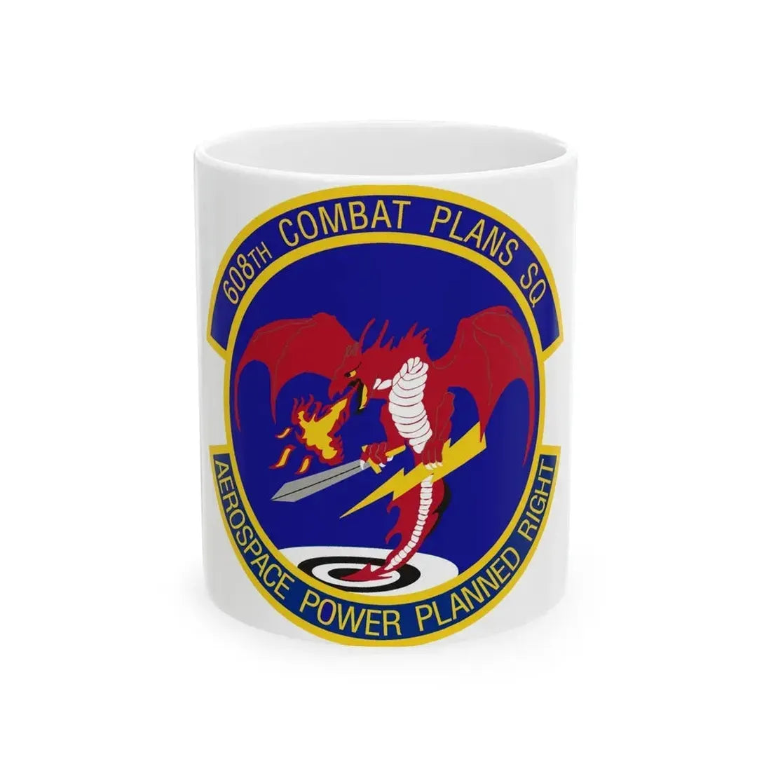 608th Combat Plans Squadron (U.S. Air Force) White Coffee Mug 11oz - Go Mug Yourself