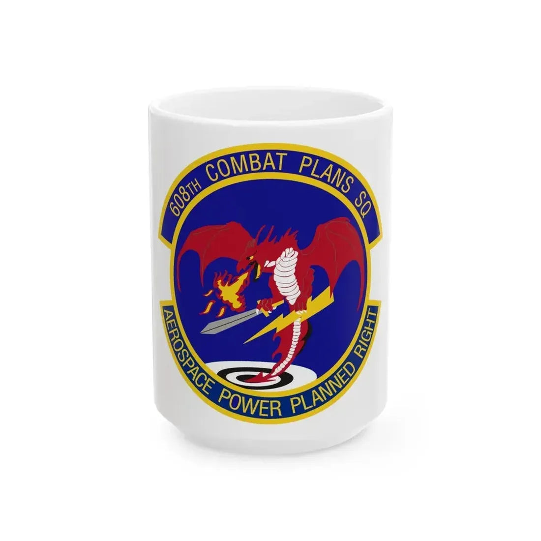 608th Combat Plans Squadron (U.S. Air Force) White Coffee Mug 15oz - Go Mug Yourself