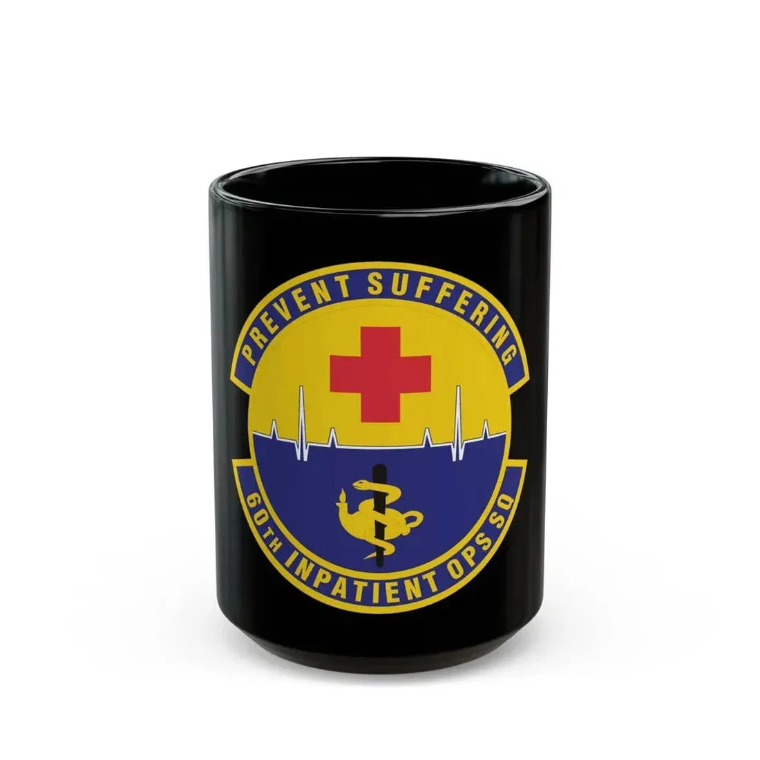 60th Inpatient Operations Squadron (U.S. Air Force) Black Coffee Mug 15oz - Go Mug Yourself