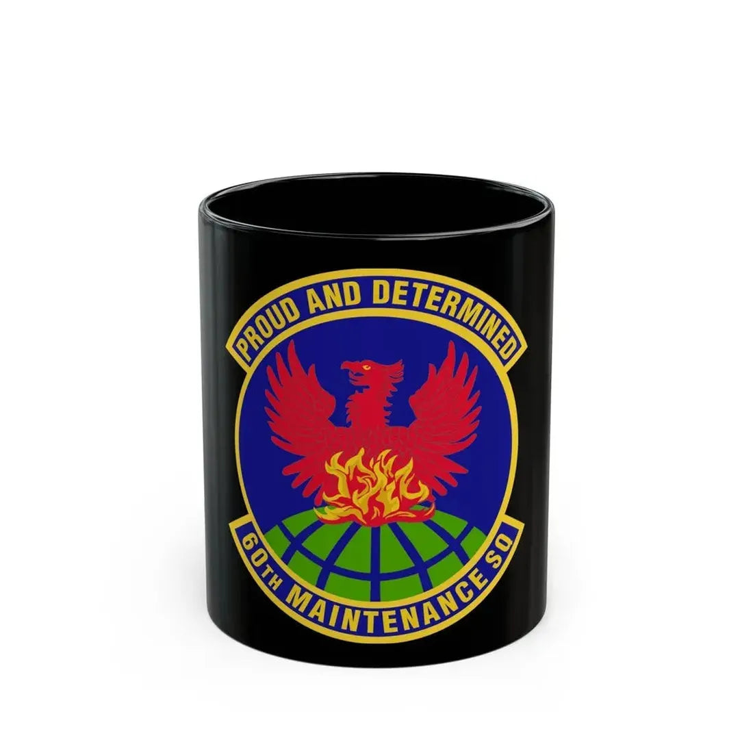 60th Maintenance Squadron (U.S. Air Force) Black Coffee Mug 11oz - Go Mug Yourself