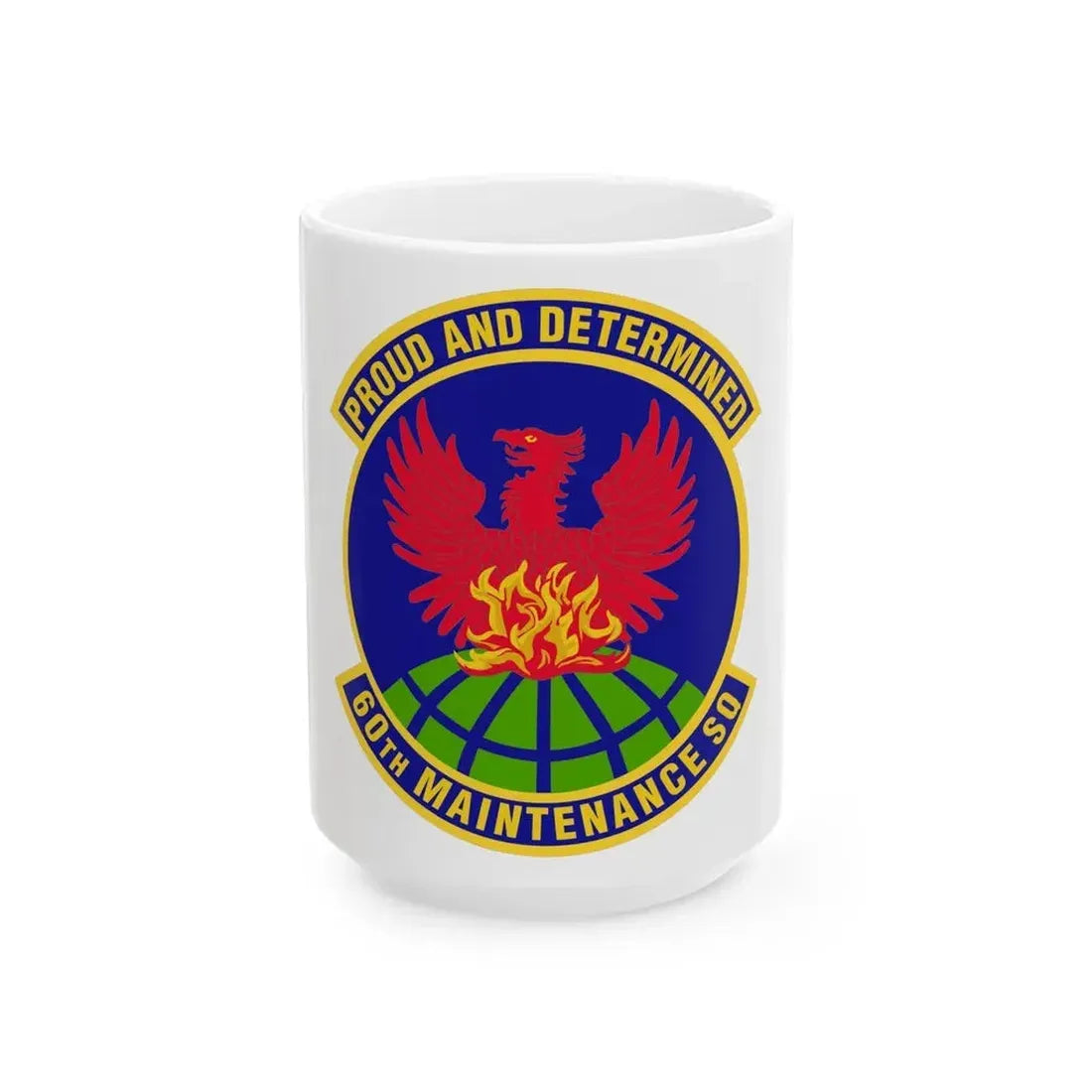 60th Maintenance Squadron (U.S. Air Force) White Coffee Mug 15oz - Go Mug Yourself