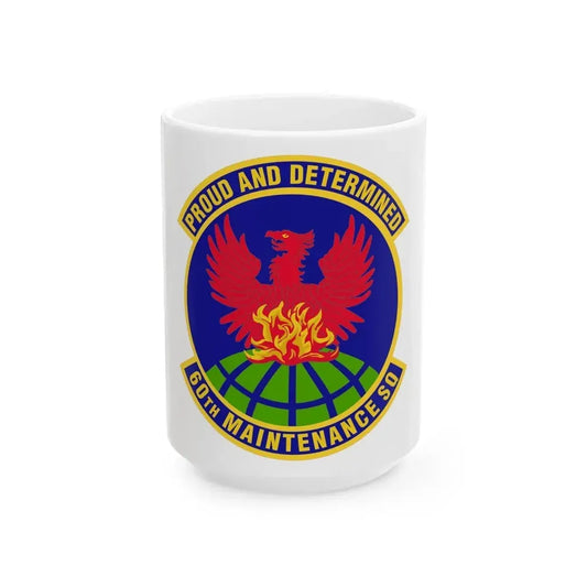 60th Maintenance Squadron (U.S. Air Force) White Coffee Mug 15oz - Go Mug Yourself