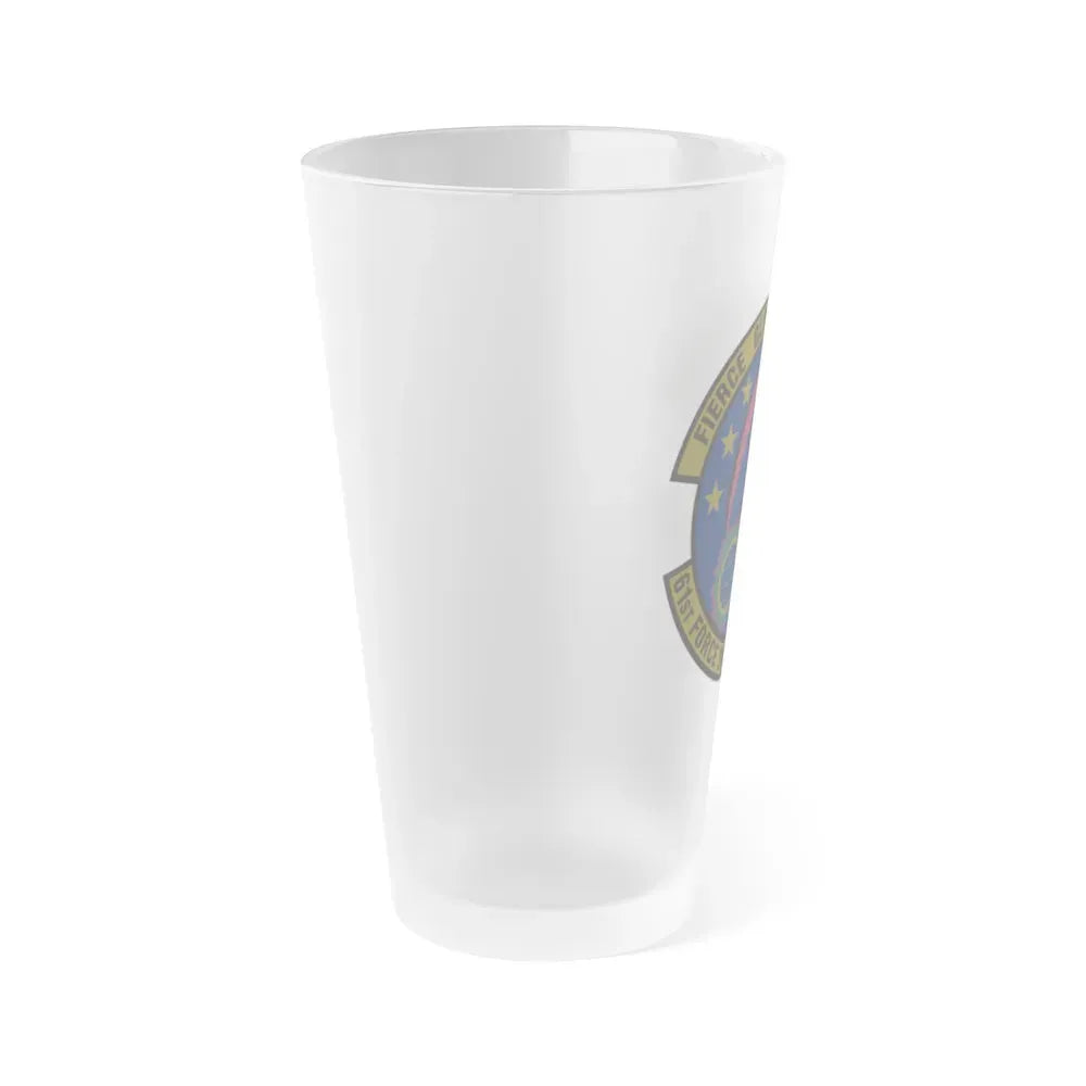 61 Force Support Squadron AFSPC (U.S. Air Force) Frosted Pint Glass 16oz - Go Mug Yourself