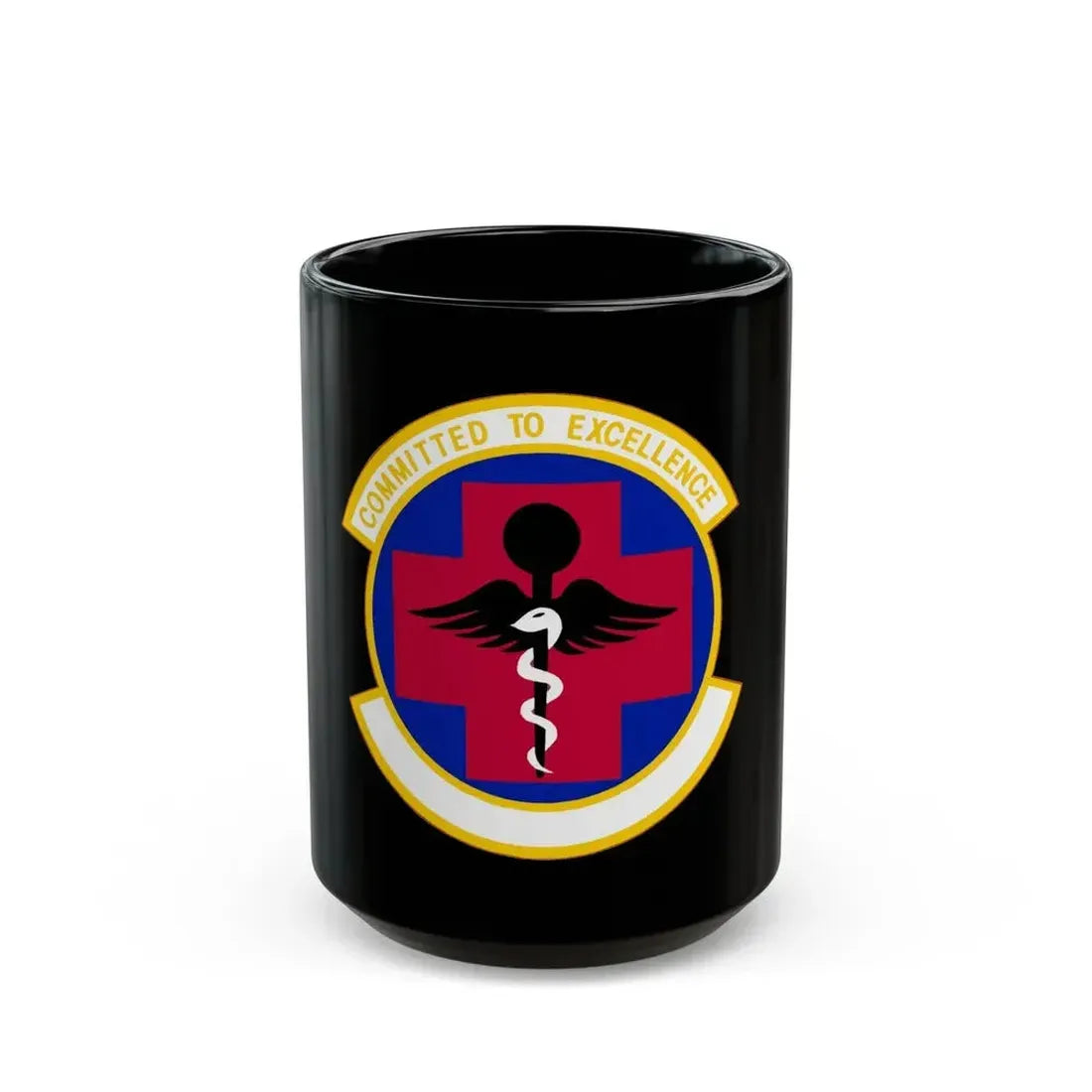61 Medical Squadron AFSPC (U.S. Air Force) Black Coffee Mug 15oz - Go Mug Yourself