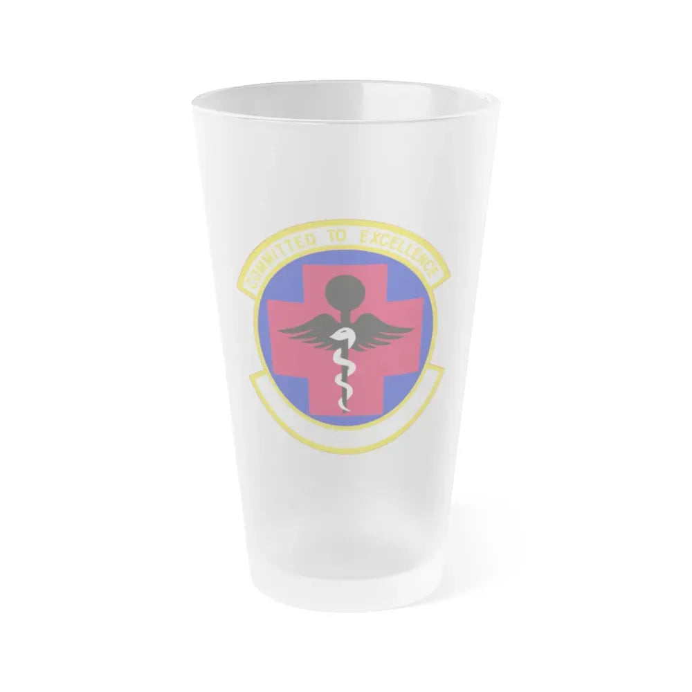 61 Medical Squadron AFSPC (U.S. Air Force) Frosted Pint Glass 16oz 16oz Frosted - Go Mug Yourself