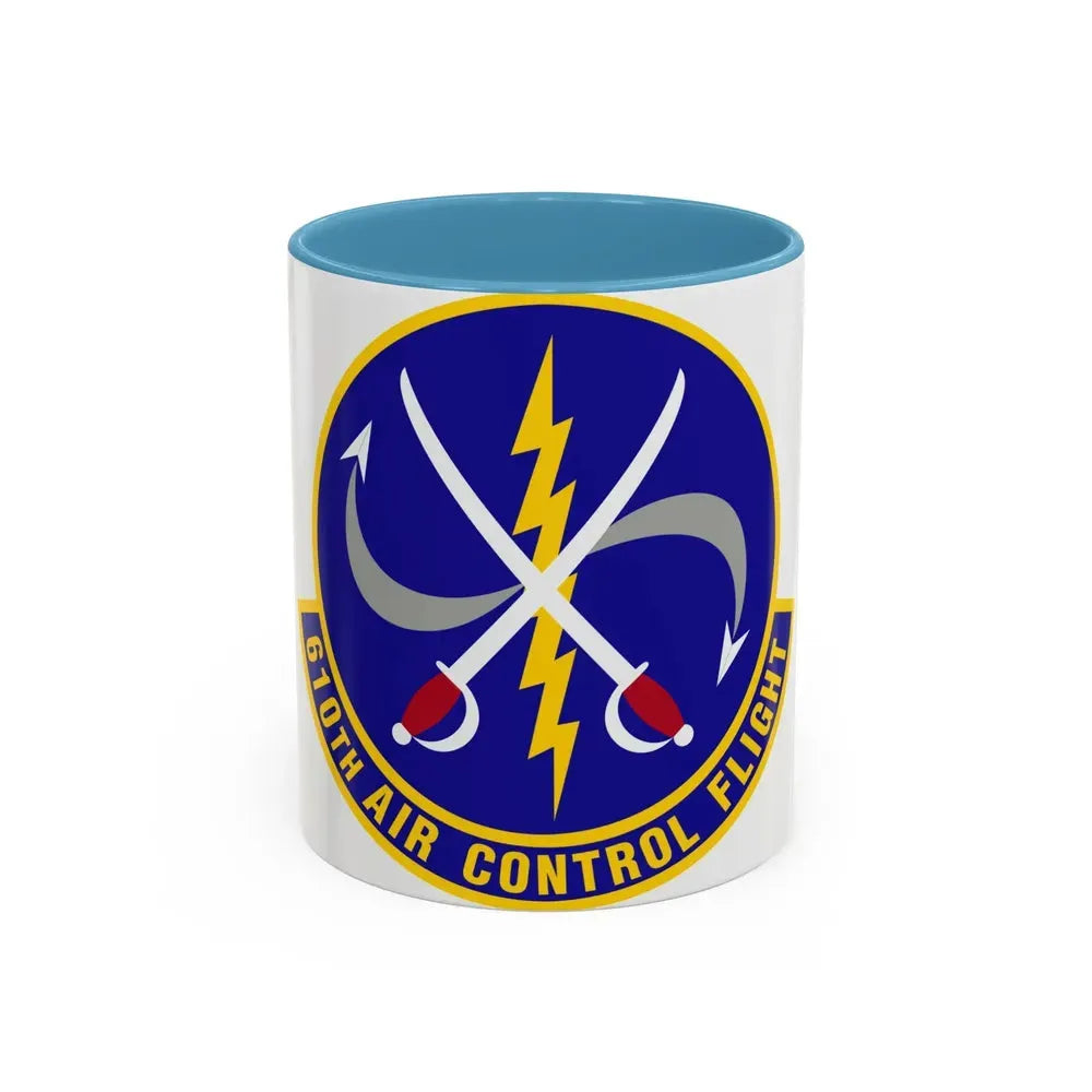 610 Air Control Flight PACAF (U.S. Air Force) Accent Coffee Mug 11oz Light Blue - Go Mug Yourself