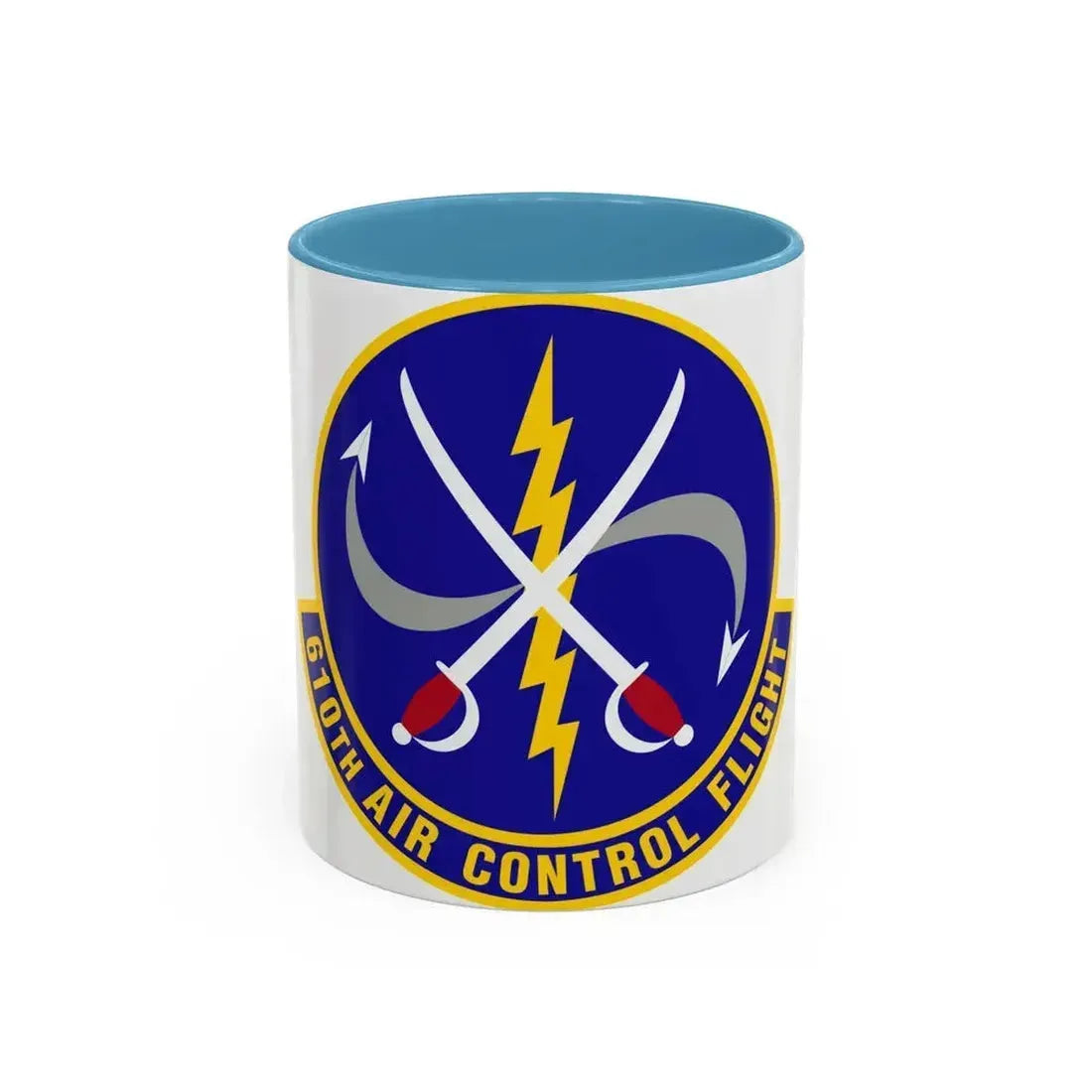 610 Air Control Flight PACAF (U.S. Air Force) Accent Coffee Mug 11oz Light Blue - Go Mug Yourself