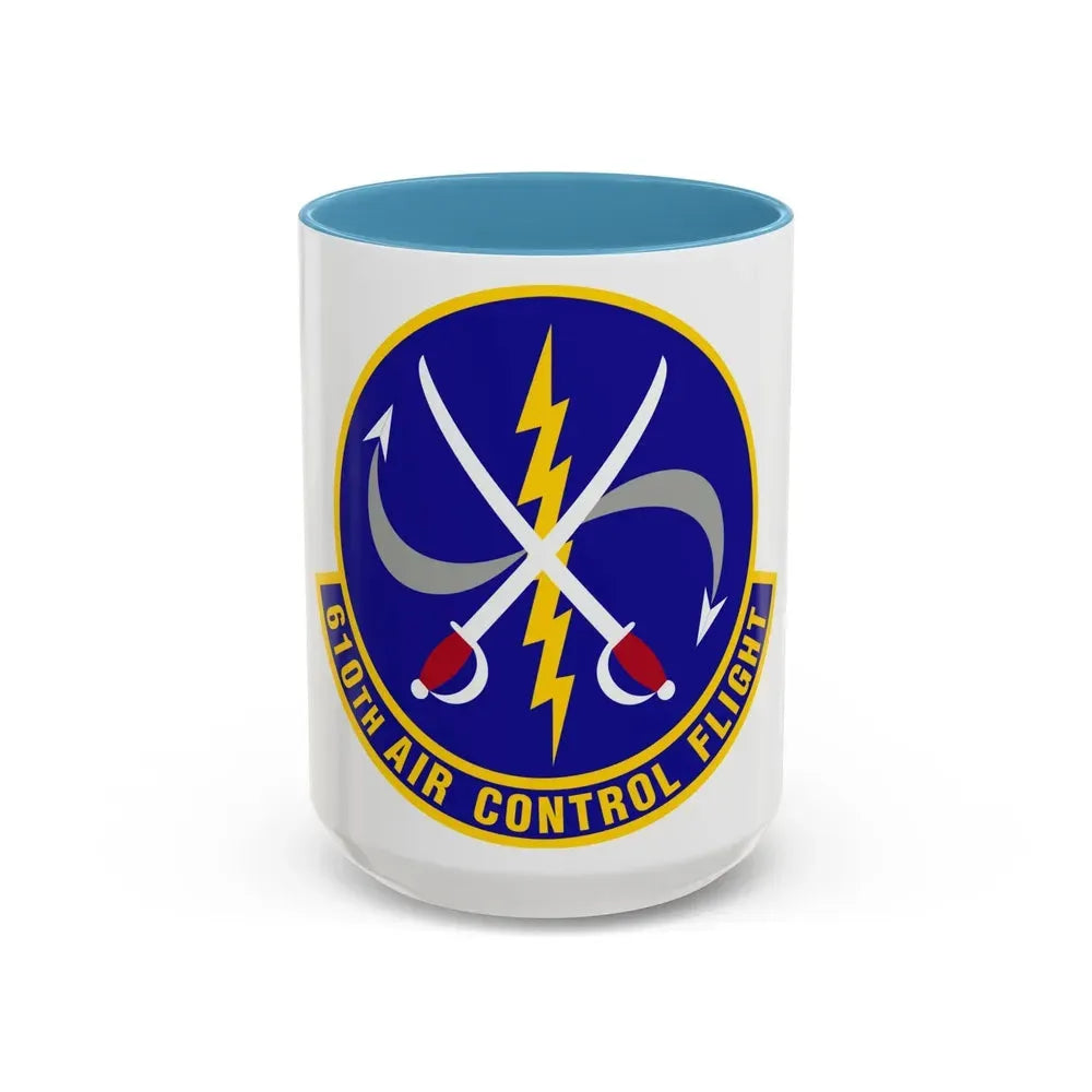 610 Air Control Flight PACAF (U.S. Air Force) Accent Coffee Mug 15oz Light Blue - Go Mug Yourself
