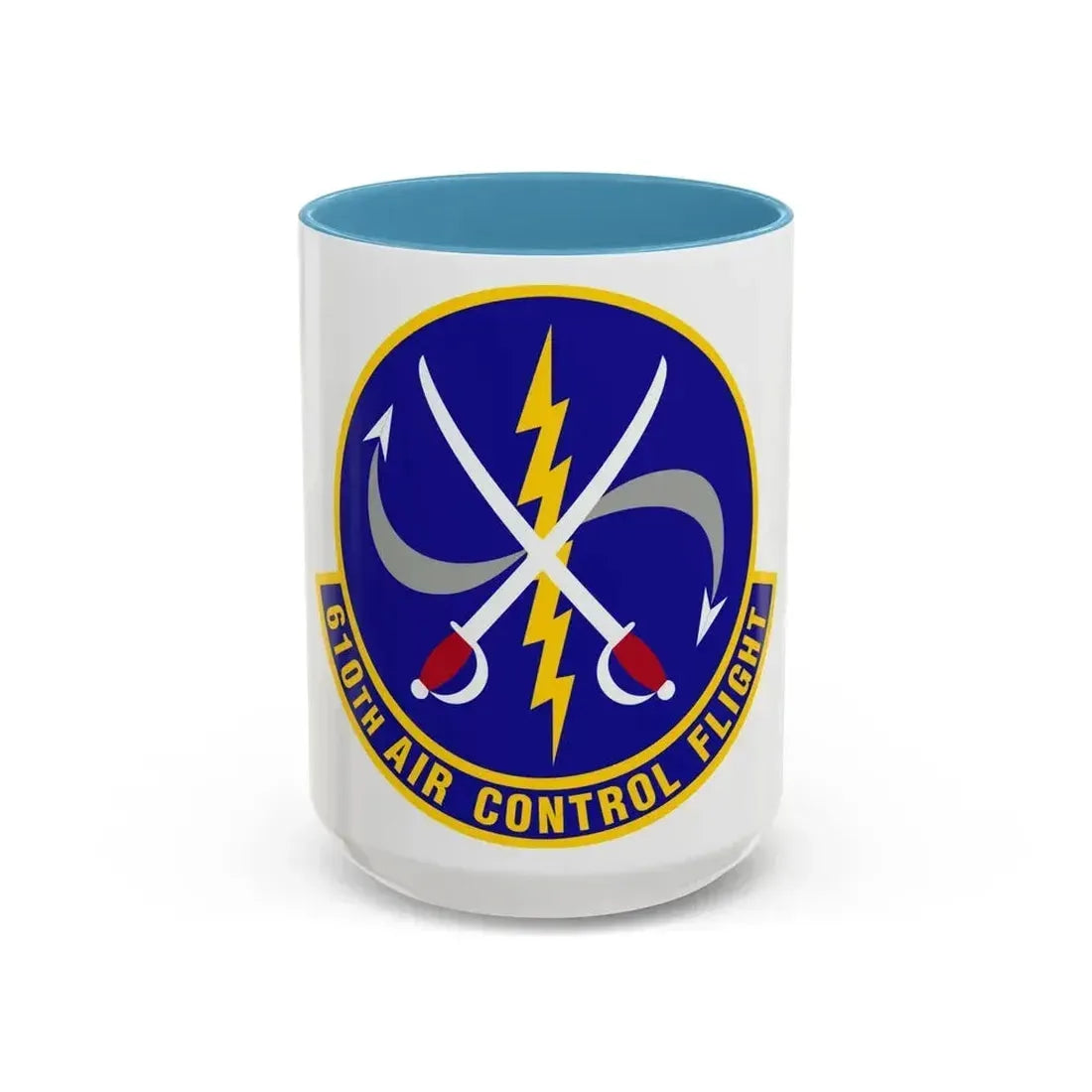 610 Air Control Flight PACAF (U.S. Air Force) Accent Coffee Mug 15oz Light Blue - Go Mug Yourself