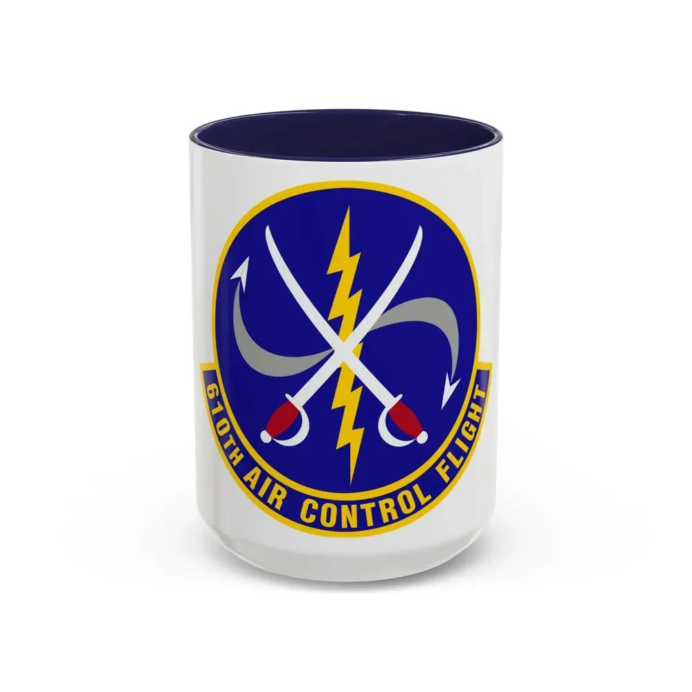 610 Air Control Flight PACAF (U.S. Air Force) Accent Coffee Mug 15oz Navy - Go Mug Yourself
