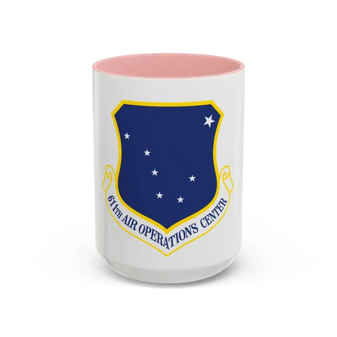 611th AOC (U.S. Air Force) Accent Coffee Mug 15oz Pink - Go Mug Yourself