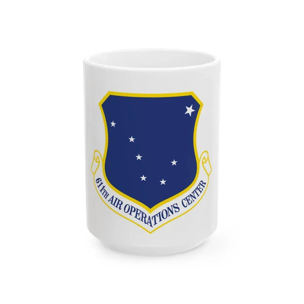 611th AOC (U.S. Air Force) White Coffee Mug 15oz - Go Mug Yourself