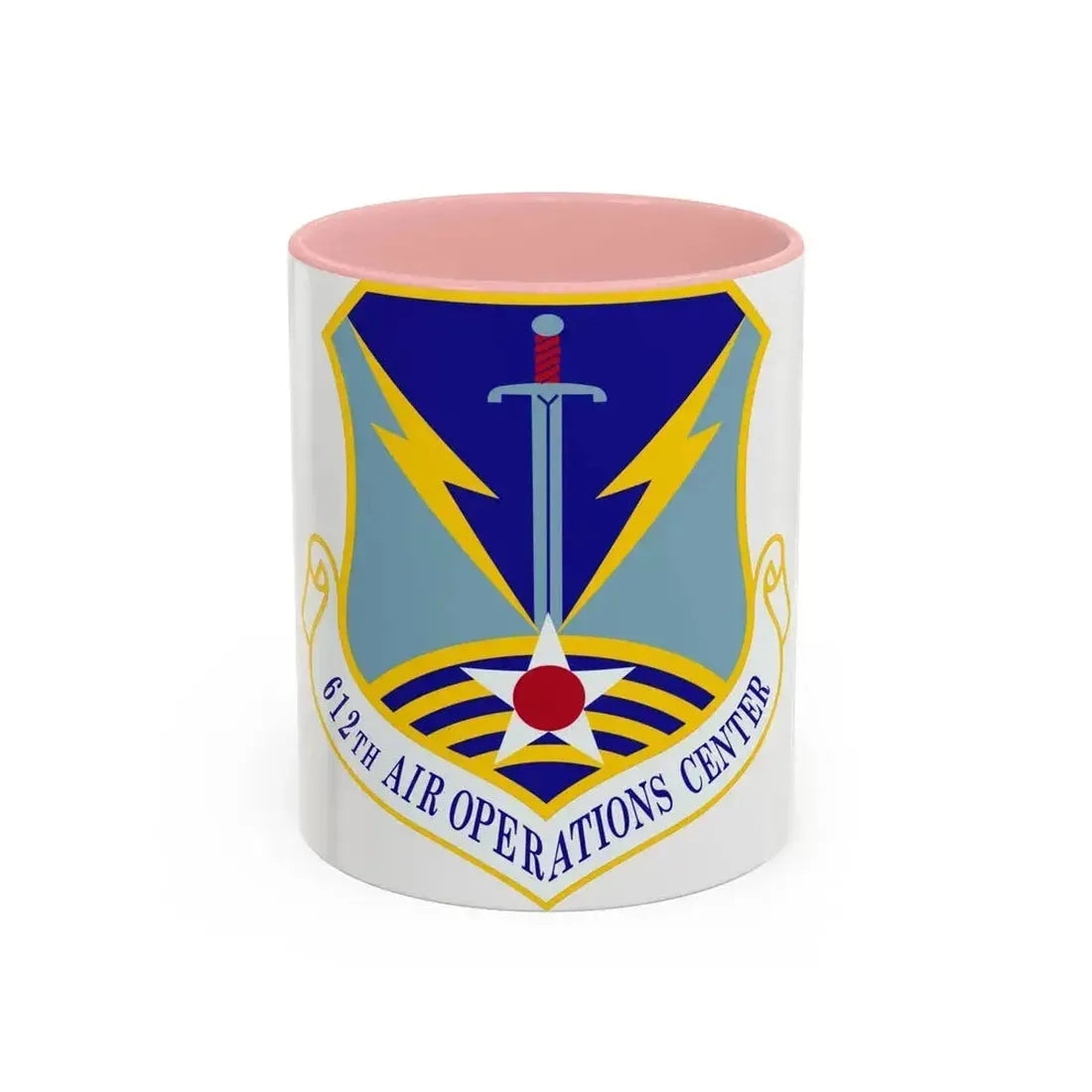 612 Air Operations Center ACC (U.S. Air Force) Accent Coffee Mug 11oz Pink - Go Mug Yourself