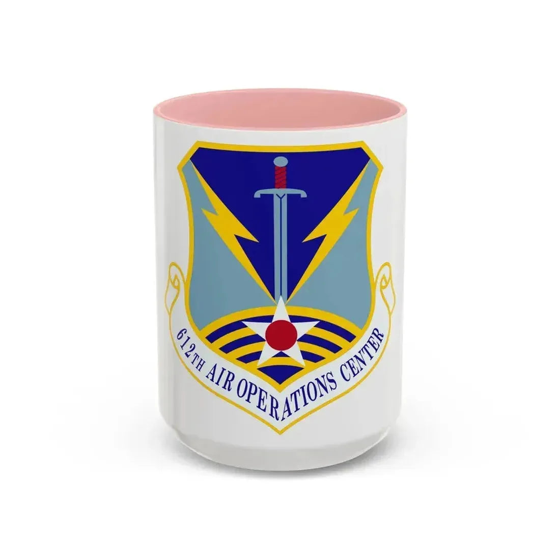 612 Air Operations Center ACC (U.S. Air Force) Accent Coffee Mug 15oz Pink - Go Mug Yourself
