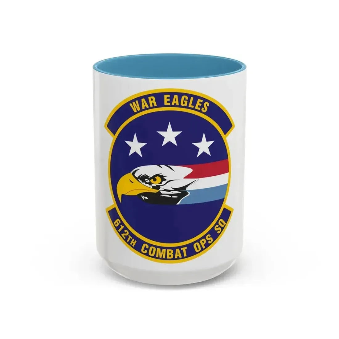 612th Combat Operations Squadron (U.S. Air Force) Accent Coffee Mug 15oz Light Blue - Go Mug Yourself