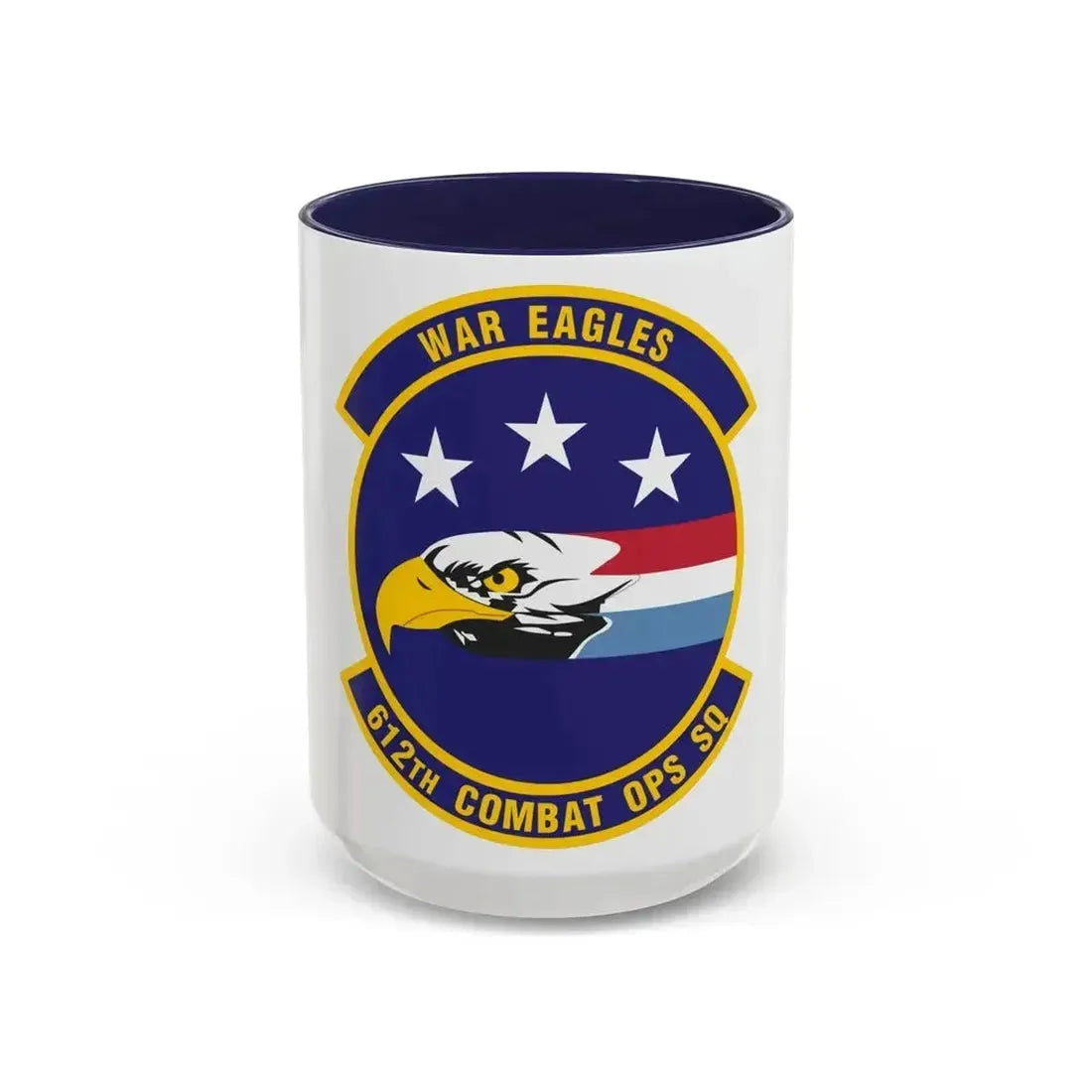 612th Combat Operations Squadron (U.S. Air Force) Accent Coffee Mug 15oz Navy - Go Mug Yourself