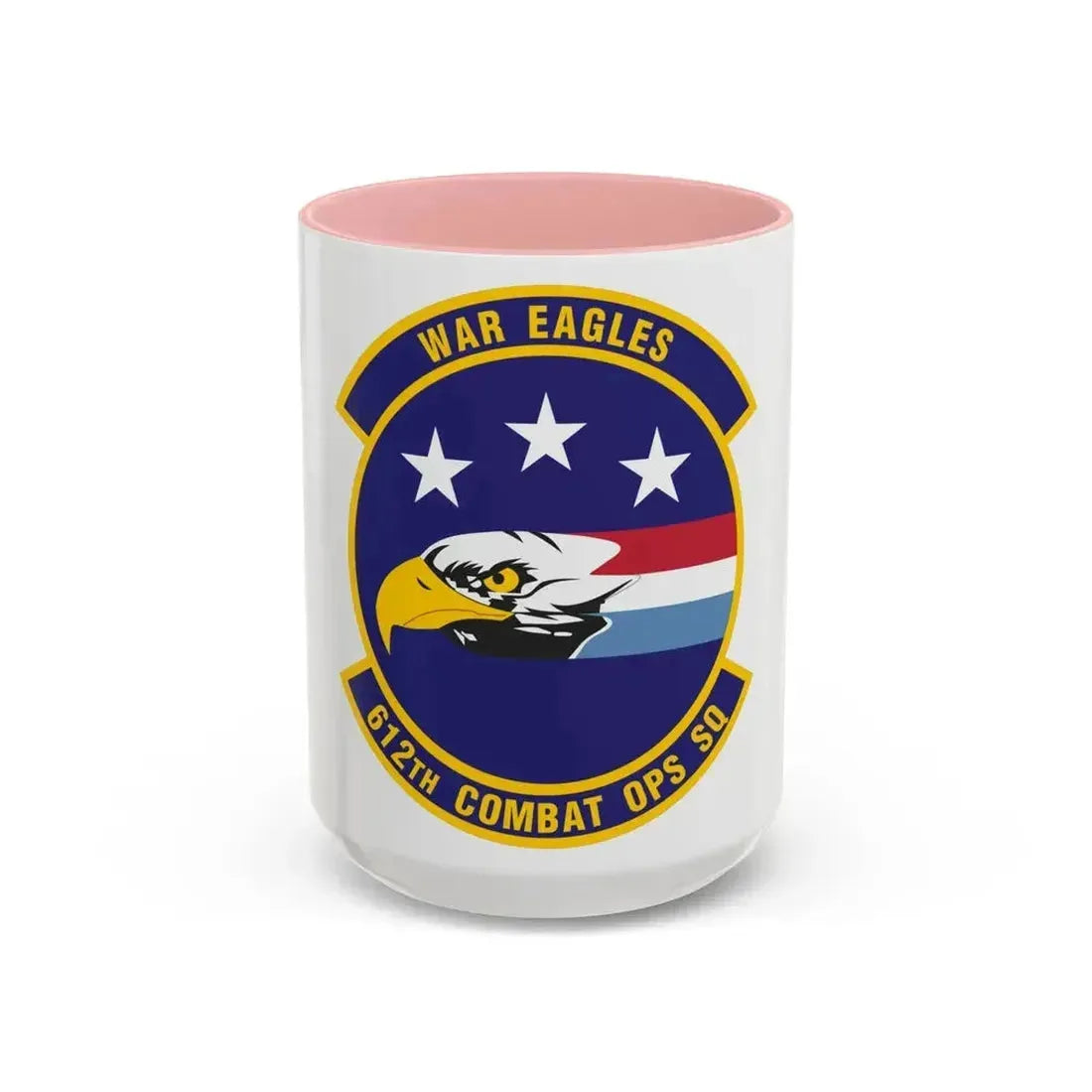 612th Combat Operations Squadron (U.S. Air Force) Accent Coffee Mug 15oz Pink - Go Mug Yourself