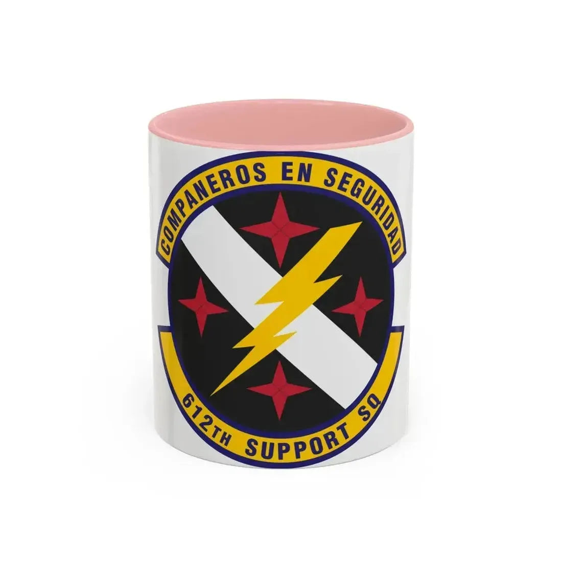 612th Support Squadron (U.S. Air Force) Accent Coffee Mug 11oz Pink - Go Mug Yourself