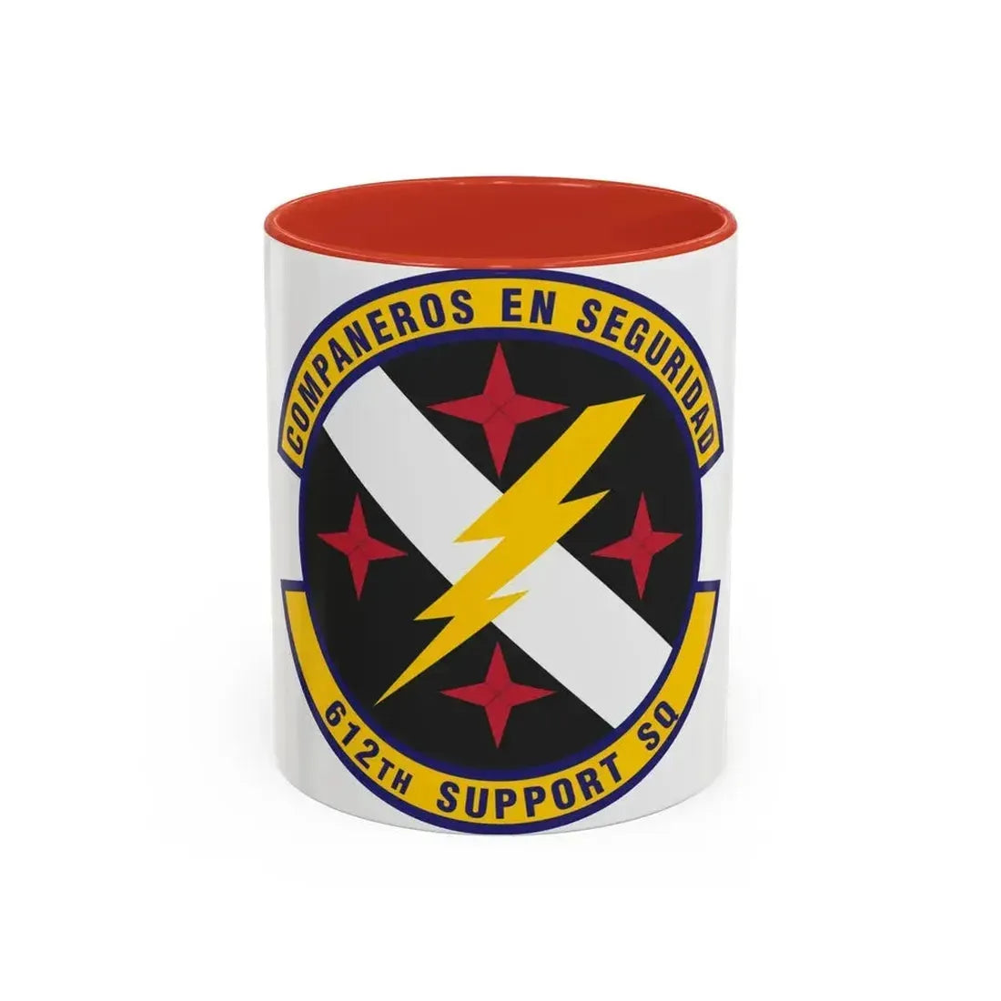 612th Support Squadron (U.S. Air Force) Accent Coffee Mug 11oz Red - Go Mug Yourself