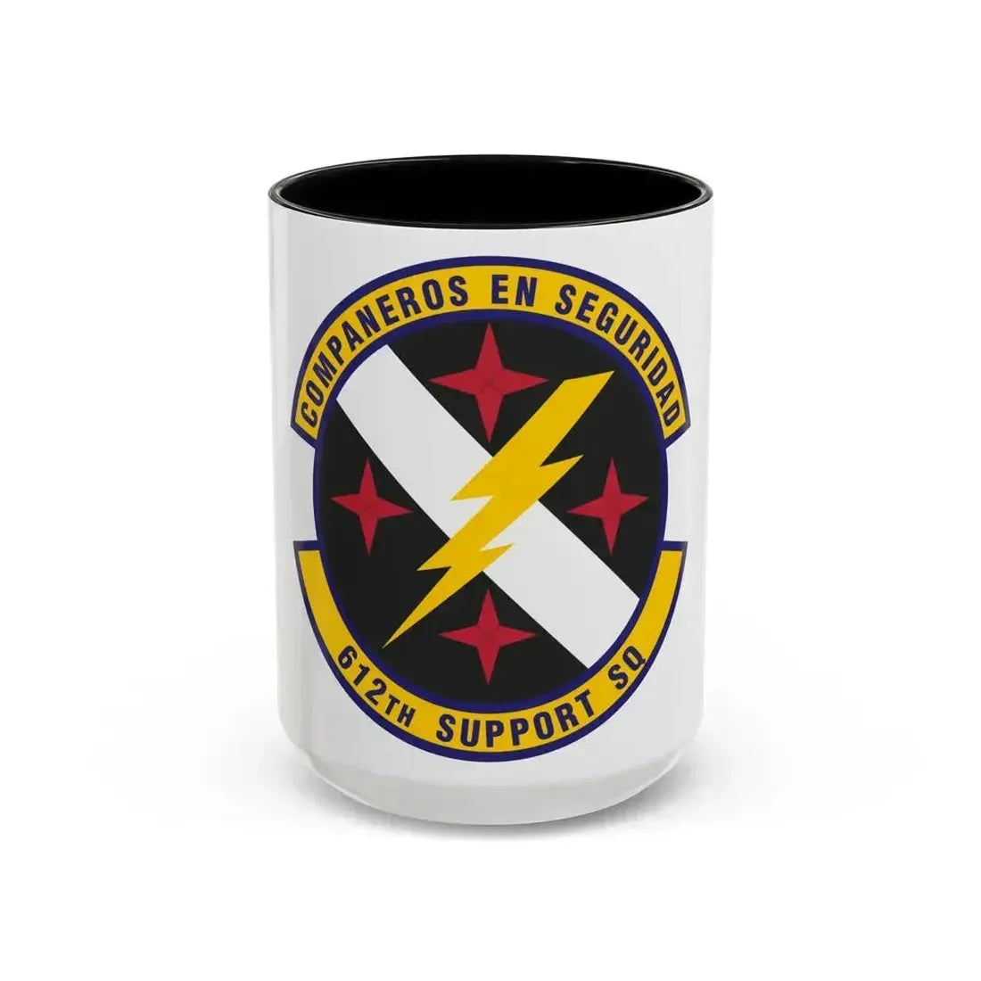 612th Support Squadron (U.S. Air Force) Accent Coffee Mug 15oz Black - Go Mug Yourself