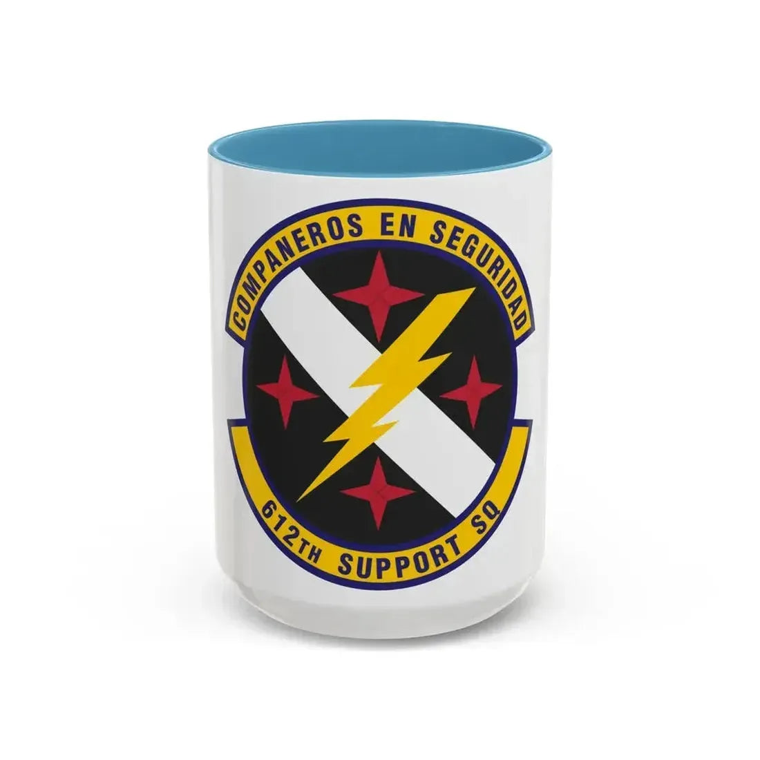 612th Support Squadron (U.S. Air Force) Accent Coffee Mug 15oz Light Blue - Go Mug Yourself