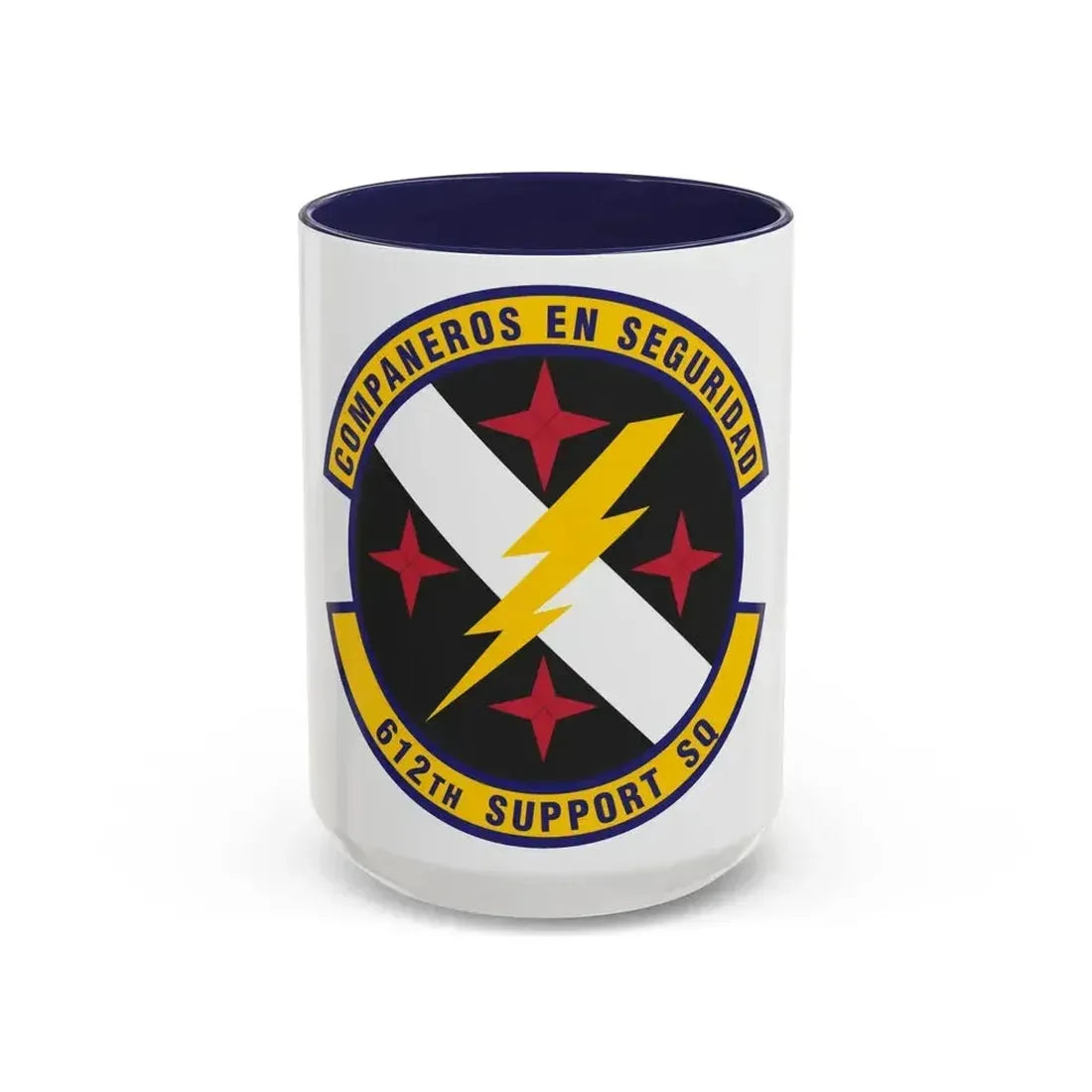 612th Support Squadron (U.S. Air Force) Accent Coffee Mug 15oz Navy - Go Mug Yourself