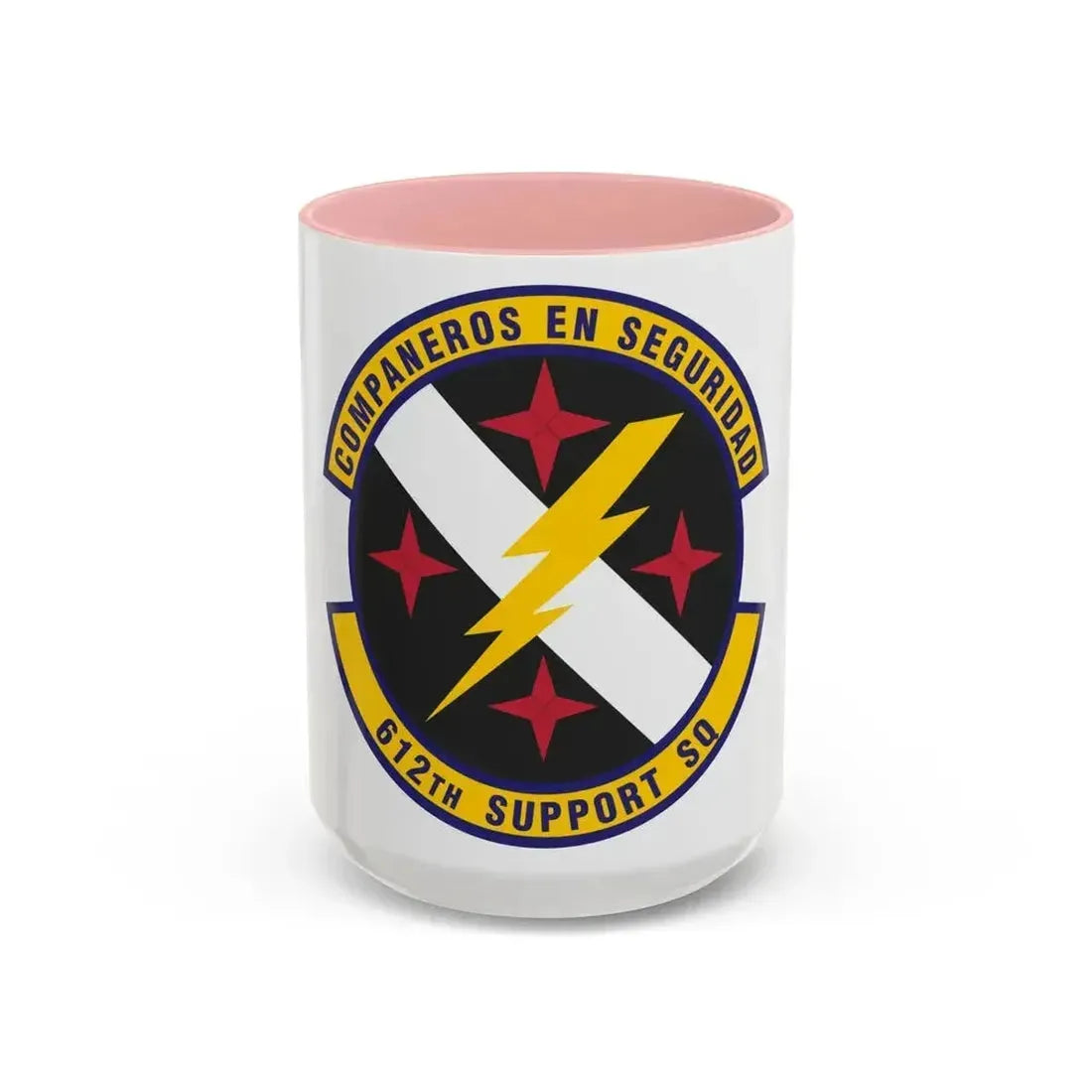 612th Support Squadron (U.S. Air Force) Accent Coffee Mug 15oz Pink - Go Mug Yourself