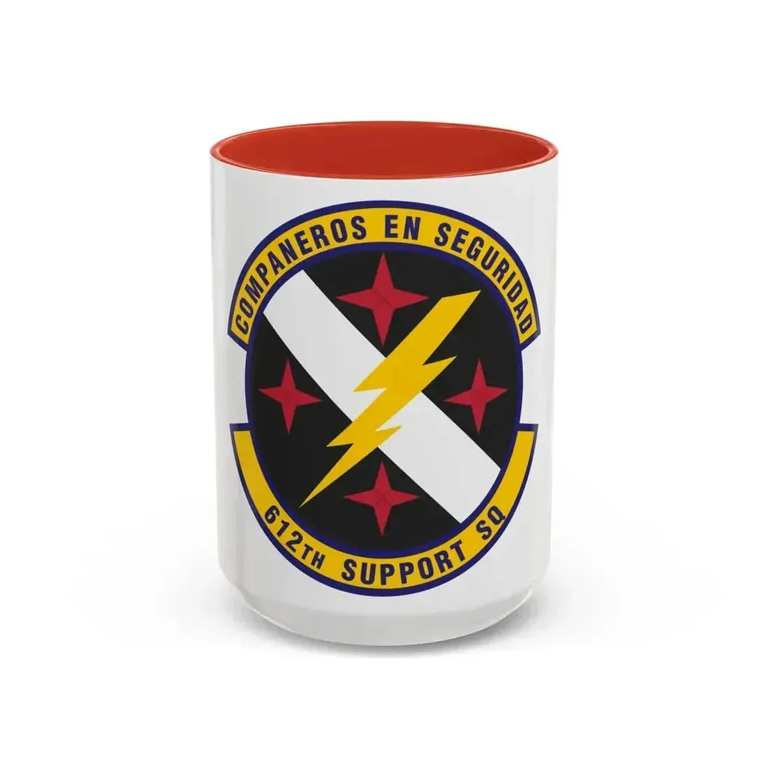 612th Support Squadron (U.S. Air Force) Accent Coffee Mug 15oz Red - Go Mug Yourself