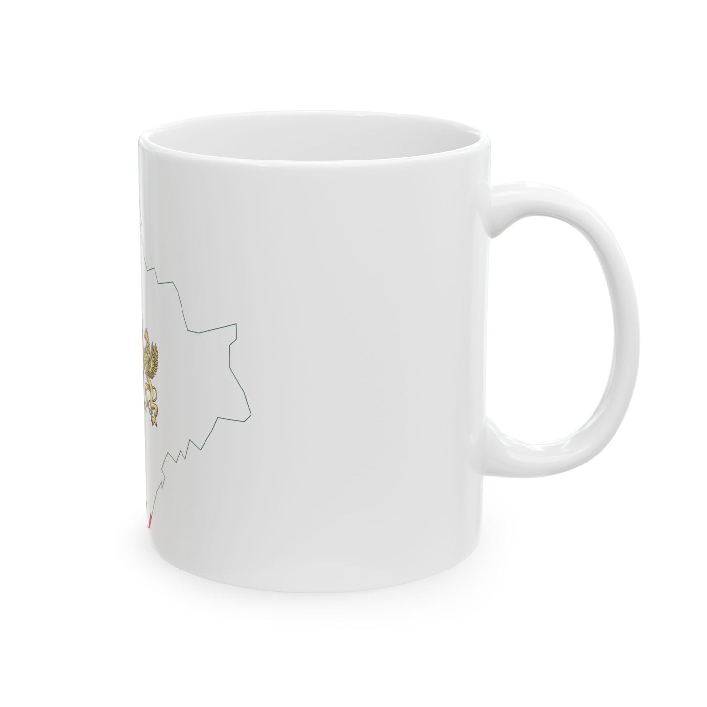 Flag-map of Budapest (Hungary) White Coffee Mug