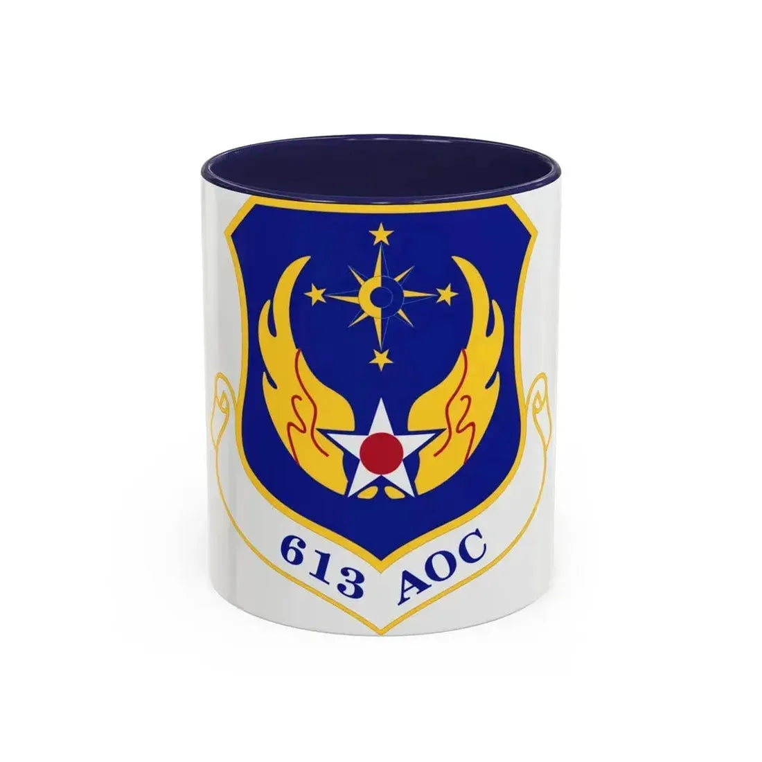 613th Air and Space Operations Center (U.S. Air Force) Accent Coffee Mug 11oz Navy - Go Mug Yourself