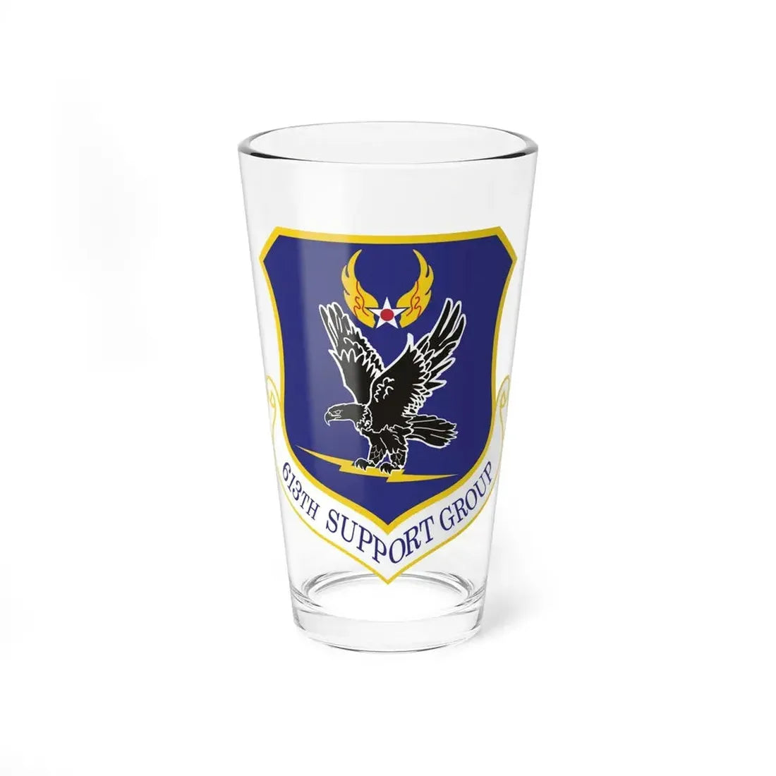 613th Support Group (U.S. Air Force) Pint Glass 16oz 16oz - Go Mug Yourself