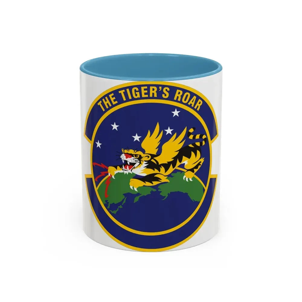 614 Air and Space Communications Squadron AFSPC (U.S. Air Force) Accent Coffee Mug 11oz Light Blue - Go Mug Yourself