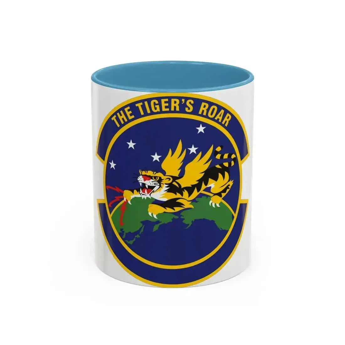 614 Air and Space Communications Squadron AFSPC (U.S. Air Force) Accent Coffee Mug 11oz Light Blue - Go Mug Yourself