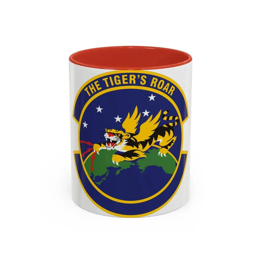 614 Air and Space Communications Squadron AFSPC (U.S. Air Force) Accent Coffee Mug 11oz Red - Go Mug Yourself