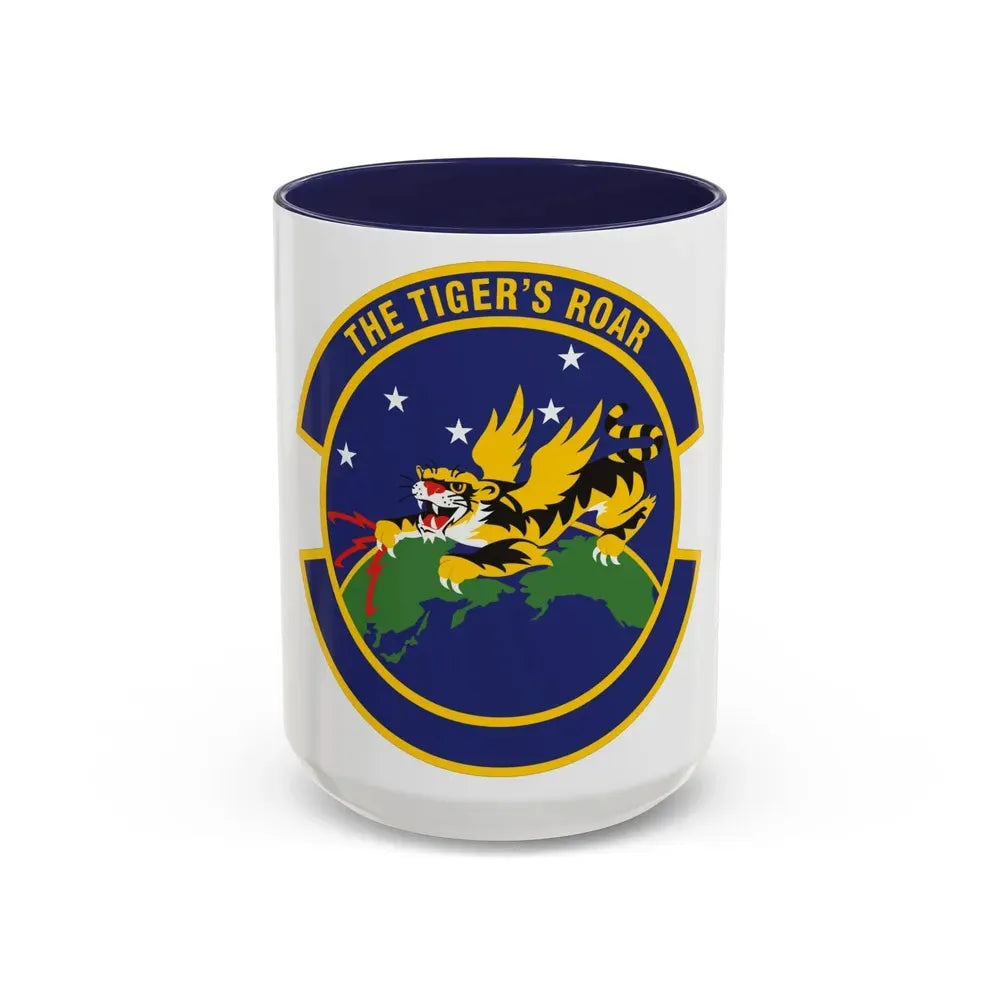 614 Air and Space Communications Squadron AFSPC (U.S. Air Force) Accent Coffee Mug 15oz Navy - Go Mug Yourself