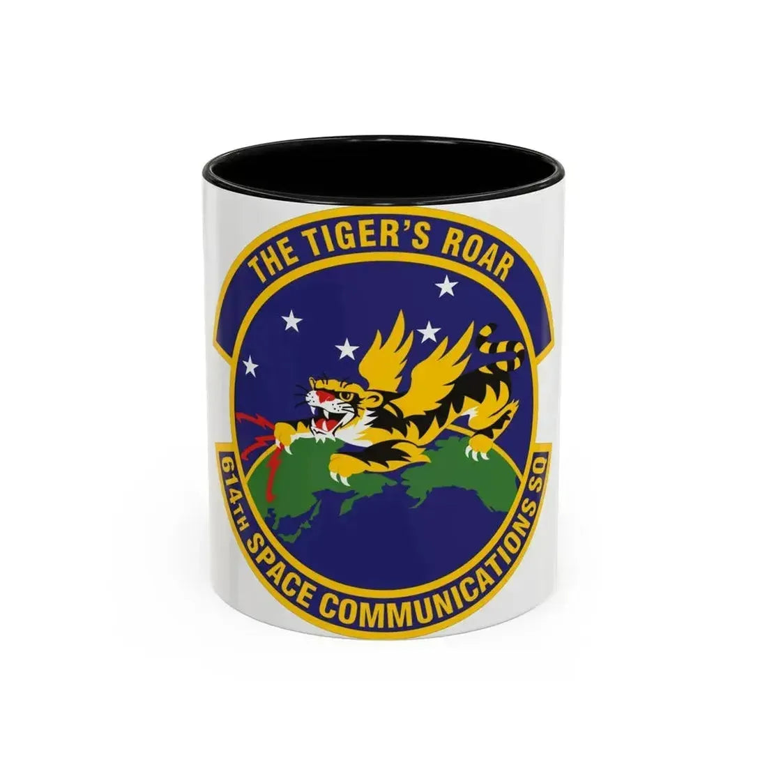614th Space Communications Squadron (U.S. Air Force) Accent Coffee Mug 11oz Black - Go Mug Yourself
