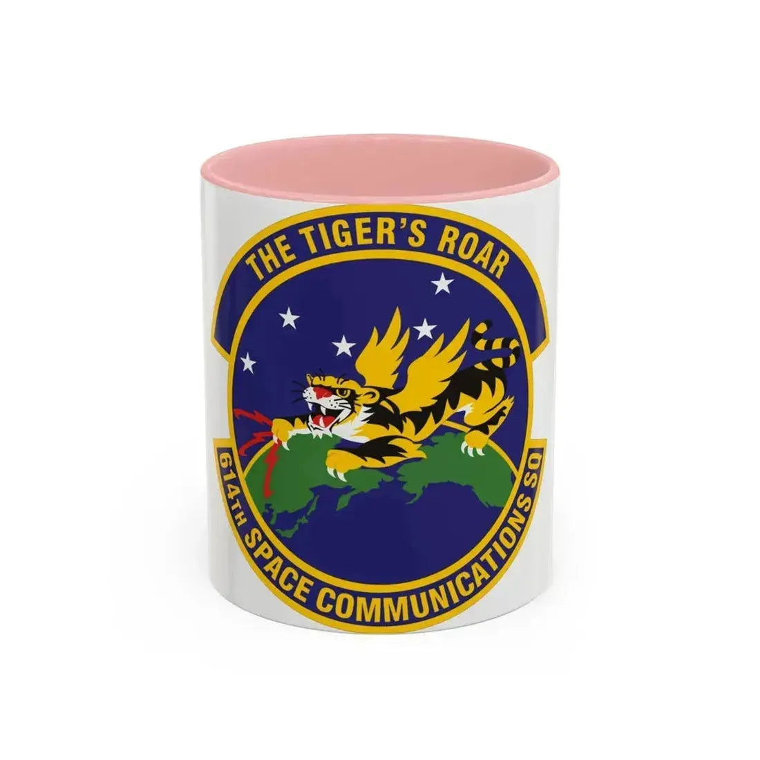 614th Space Communications Squadron (U.S. Air Force) Accent Coffee Mug 11oz Pink - Go Mug Yourself