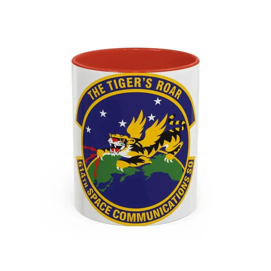 614th Space Communications Squadron (U.S. Air Force) Accent Coffee Mug 11oz Red - Go Mug Yourself