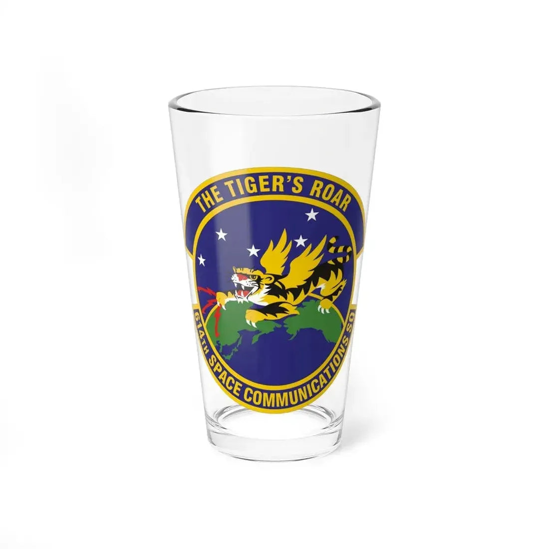 614th Space Communications Squadron (U.S. Air Force) Pint Glass 16oz 16oz - Go Mug Yourself