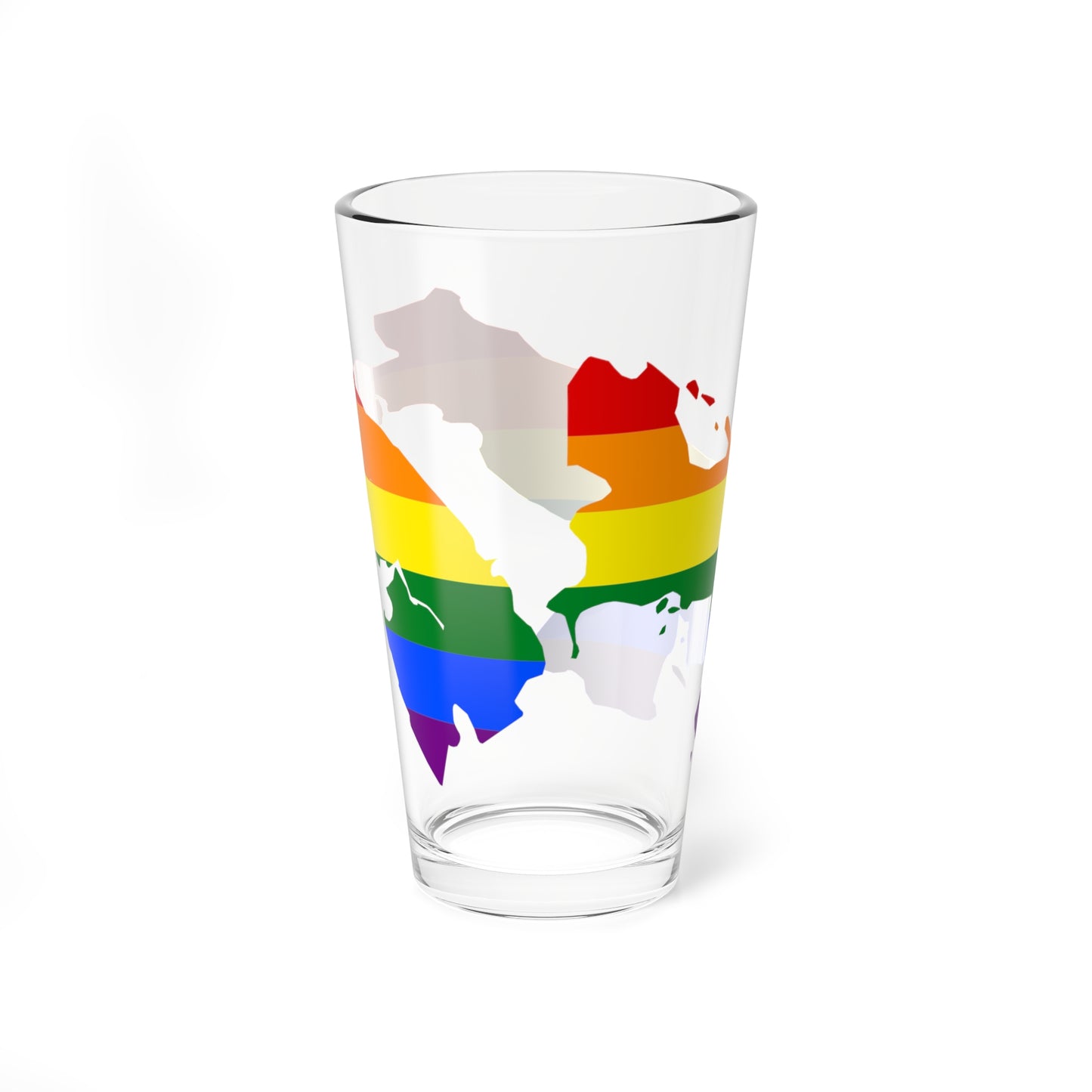 LGBT flag map of Panama (Panama) Pint Glass 16oz