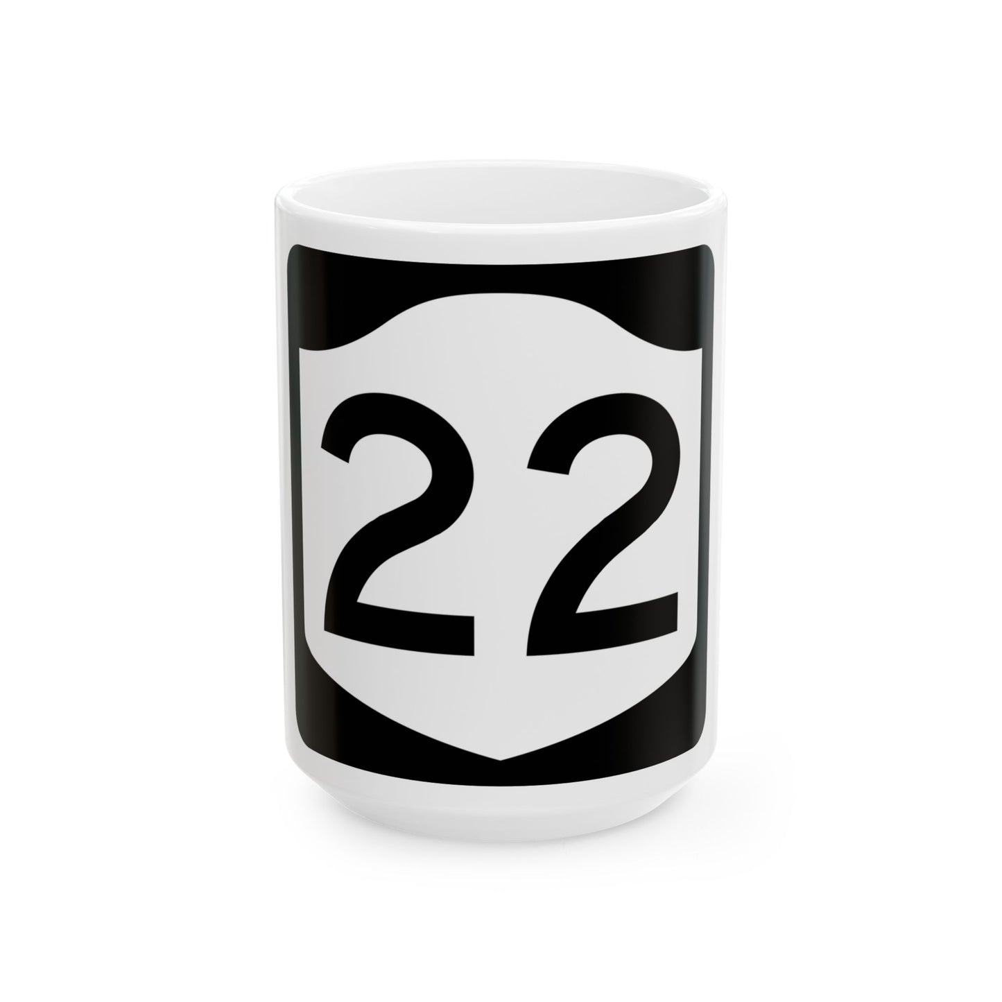 NY-22 (New York) (Road Sign) White Coffee Mug