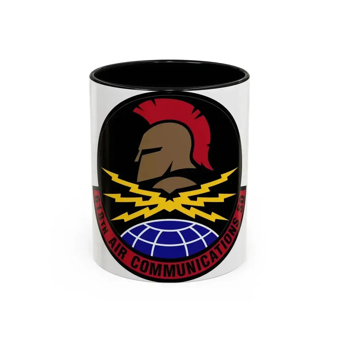 618 Air Communications Squadron AMC (U.S. Air Force) Accent Coffee Mug 11oz Black - Go Mug Yourself