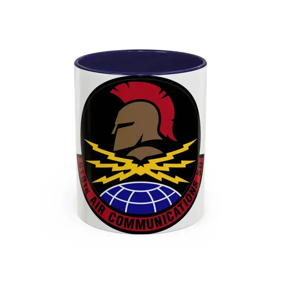 618 Air Communications Squadron AMC (U.S. Air Force) Accent Coffee Mug 11oz Navy - Go Mug Yourself