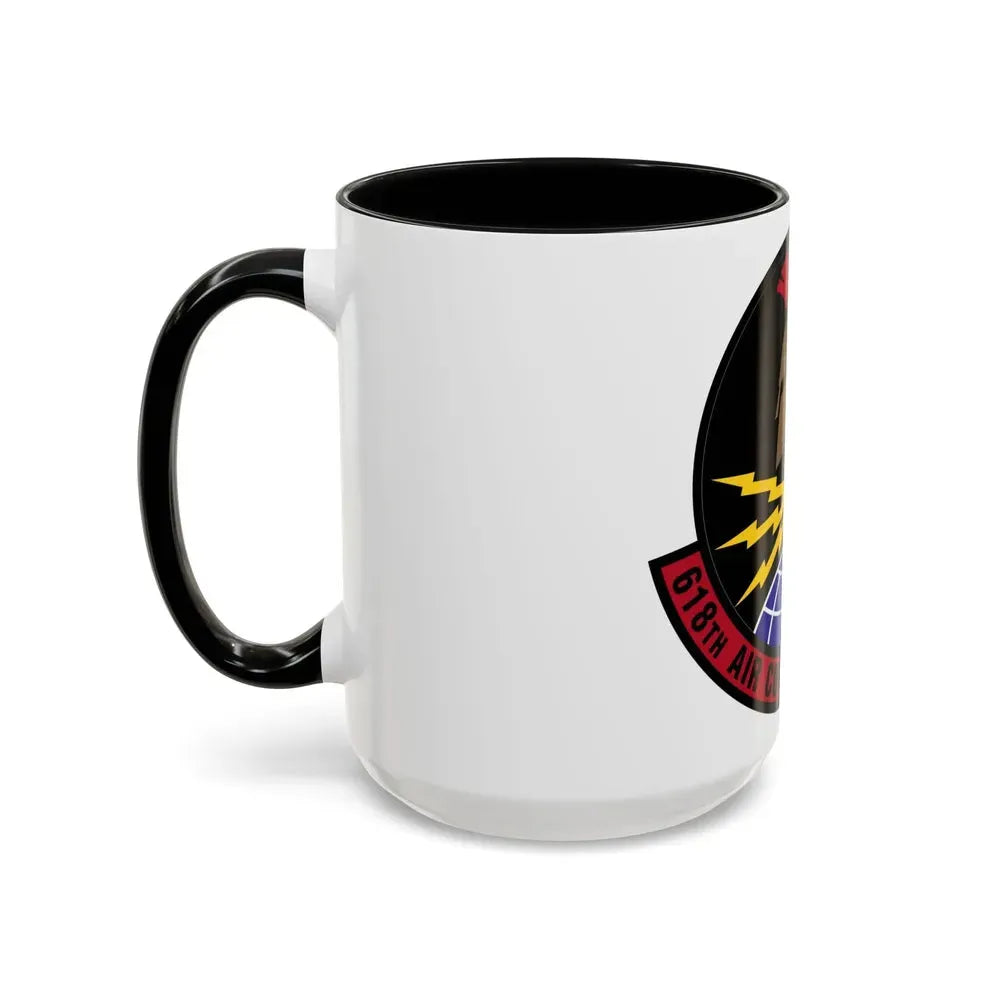 618 Air Communications Squadron AMC (U.S. Air Force) Accent Coffee Mug - Go Mug Yourself