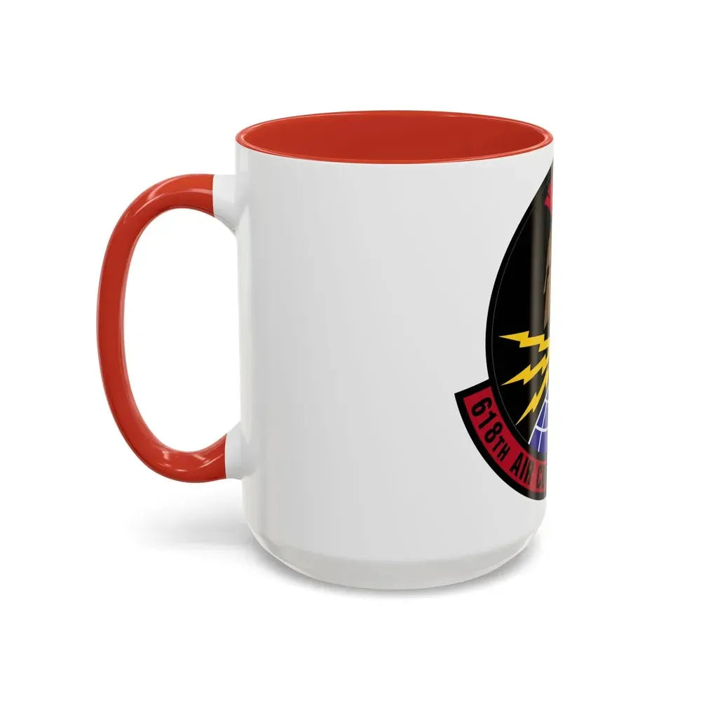 618 Air Communications Squadron AMC (U.S. Air Force) Accent Coffee Mug - Go Mug Yourself