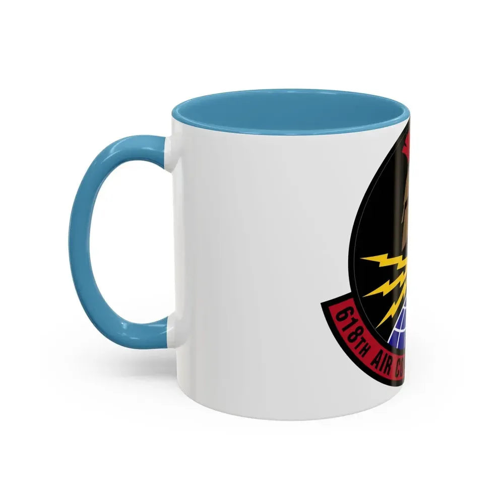 618 Air Communications Squadron AMC (U.S. Air Force) Accent Coffee Mug - Go Mug Yourself